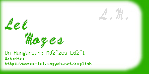 lel mozes business card